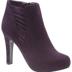 Lane Bryant Ankle Booties, Plum Color, Size 9